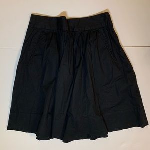Black Banana Republic Cotton Poplin Skirt